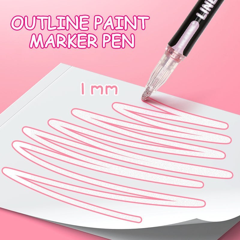 Pcs Double Outline Paint Marker 