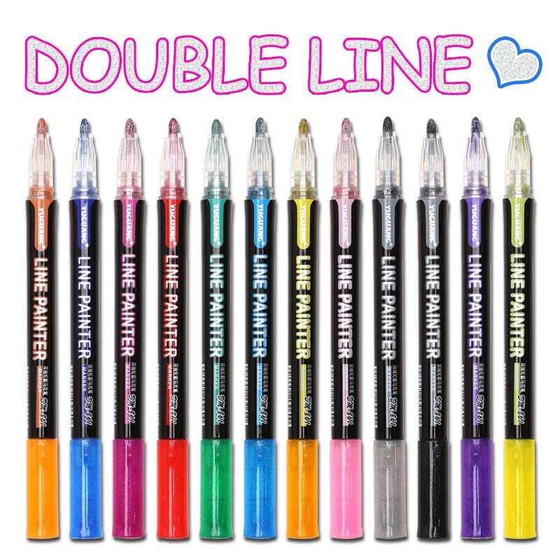 Pcs Double Outline Paint Marker 