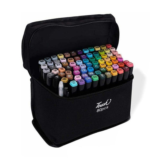 80 Colors Marker Pen Set Dual Headed Graphic Artist Sketch Copic Markers Home & Garden > Hobbies
