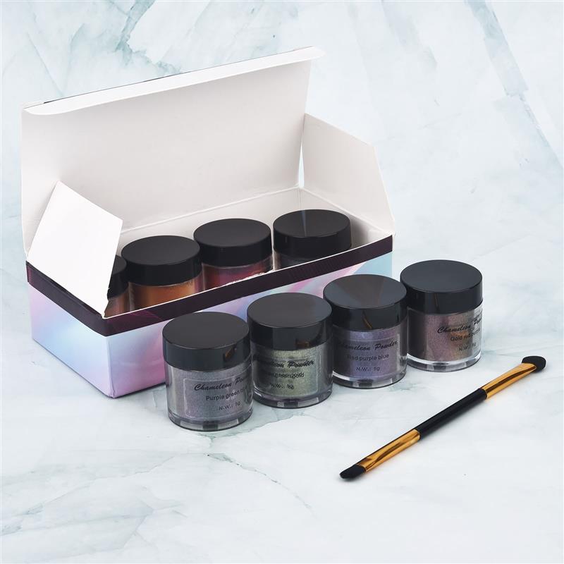 8pcs Mirror Chameleon Pigment Powder Resin