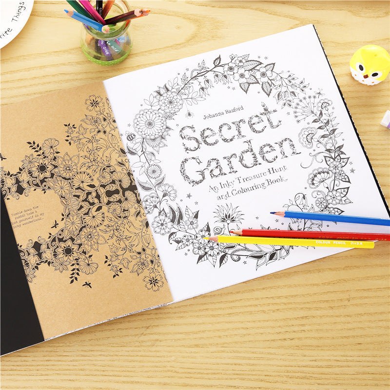 Page Secret Garden Adult Colouring Book Colour