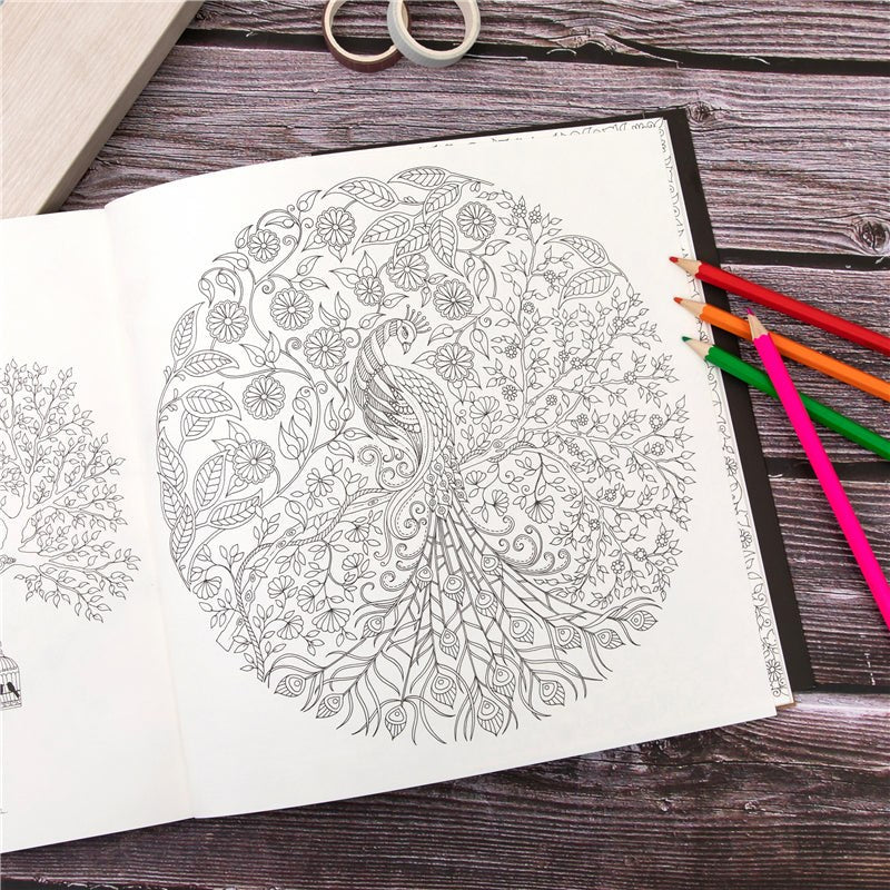 Page Secret Garden Adult Colouring Book Colour