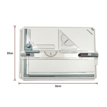 A3 Drawing Board Table with Parallel Motion and Adjustable Angle Drafting Furniture > Office