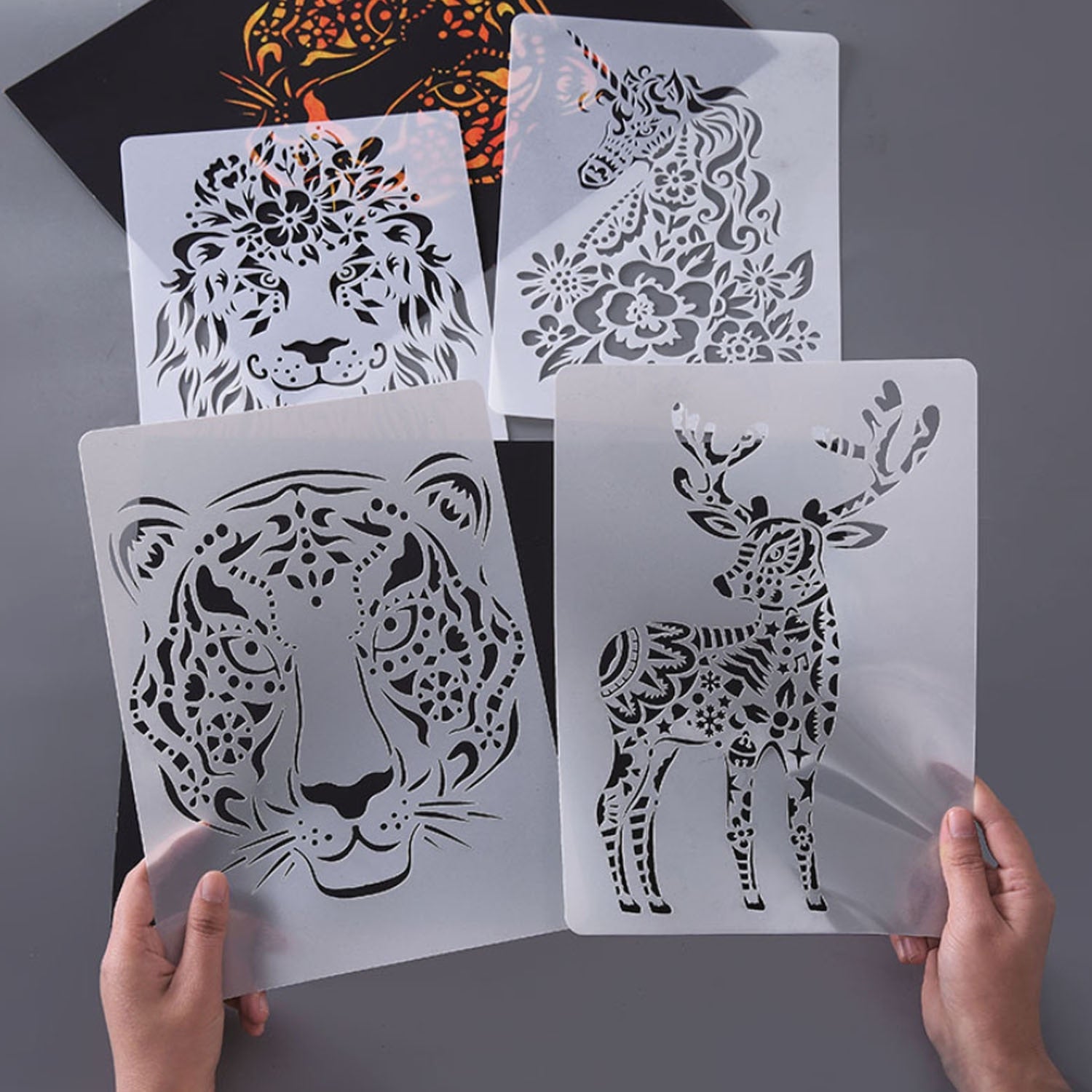 A4 Animal Stencils 10 Pack