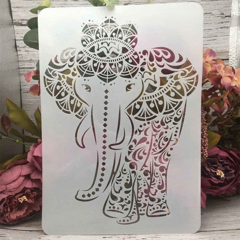 A4 Mandala Animals Art Stencil 12 Pack