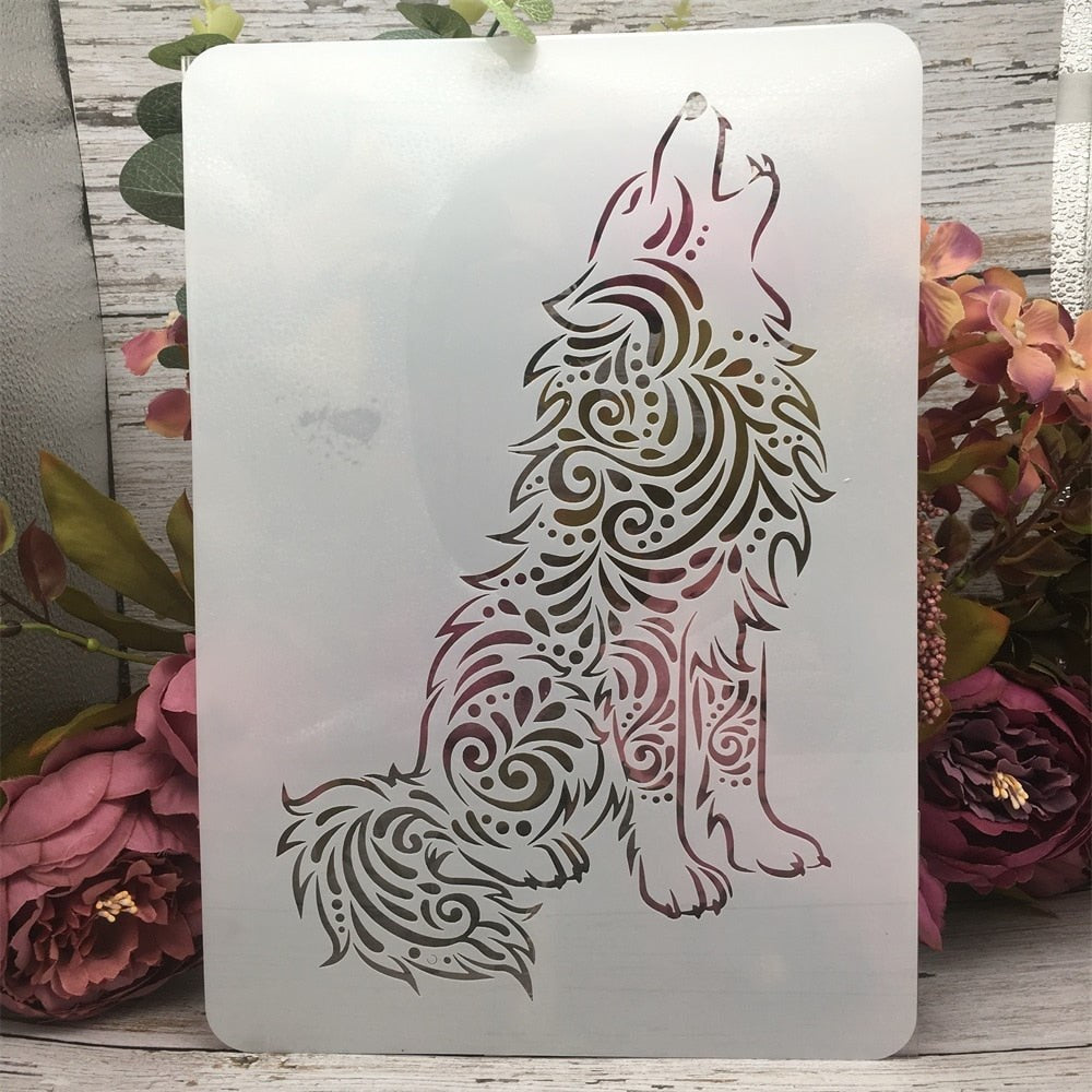 A4 Mandala Animals Art Stencil 12 Pack