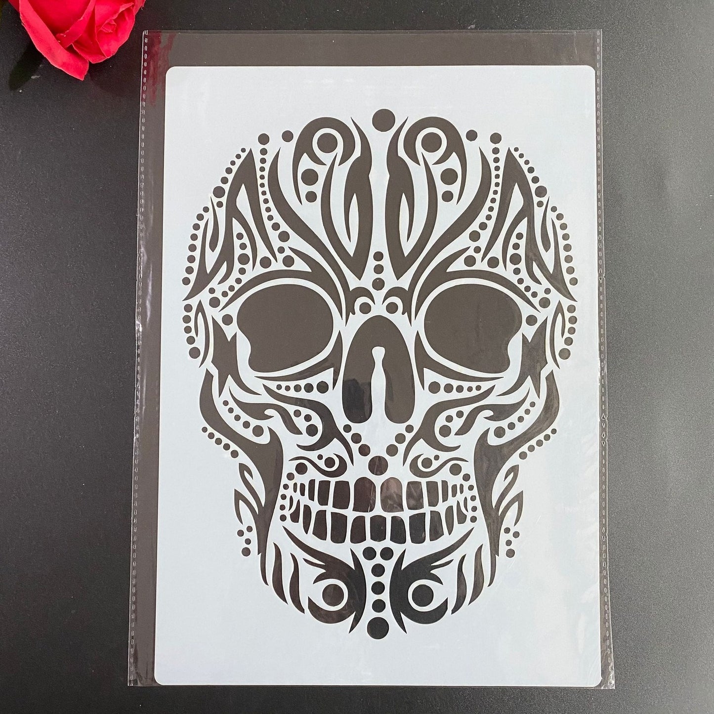 A4 Mandala Sugar Skull Painting Stencils 4 Pack