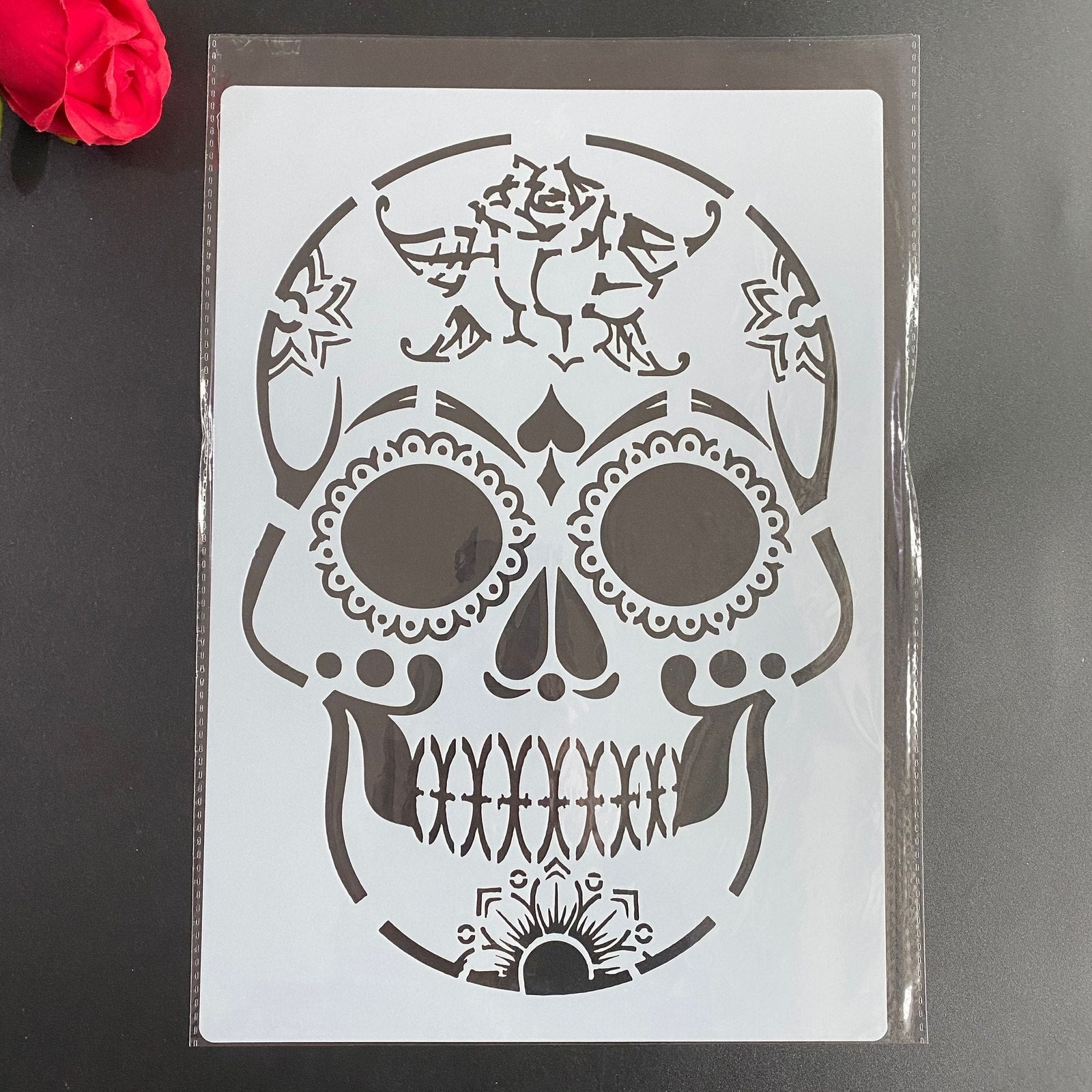 A4 Mandala Sugar Skull Painting Stencils 4 Pack