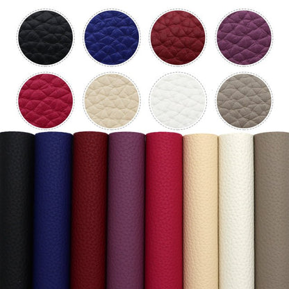 Lychee Pattern Faux Synthetic Leather Sheet Packs Cut
