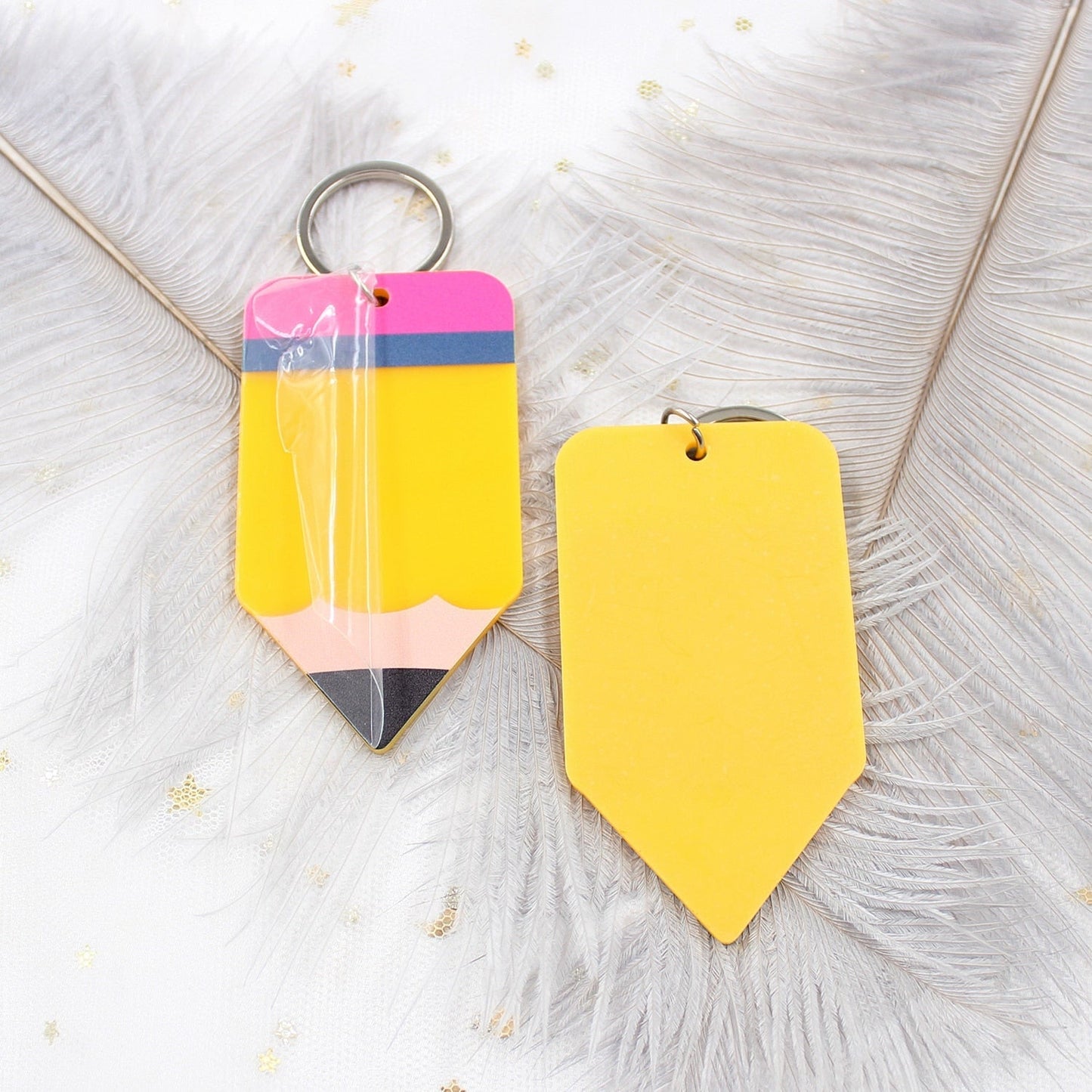 Acrylic Blank Pencil Key Ring Teacher Appreciation Gift Blanks