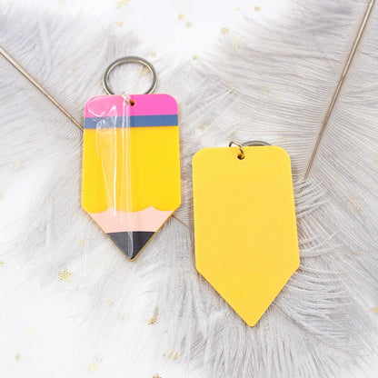 Acrylic Blank Pencil Key Ring Teacher Appreciation Gift Blanks