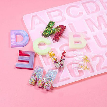 Alphabet Silicone Mould Keyring Tassel Kit Resin Moulds