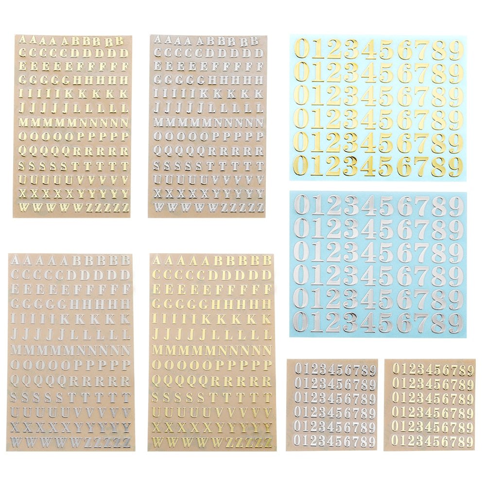 Alphabet and Numbers Stickers Resin