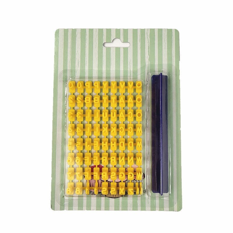 Alphanumeric Clay Letter Stamps Stamping Set