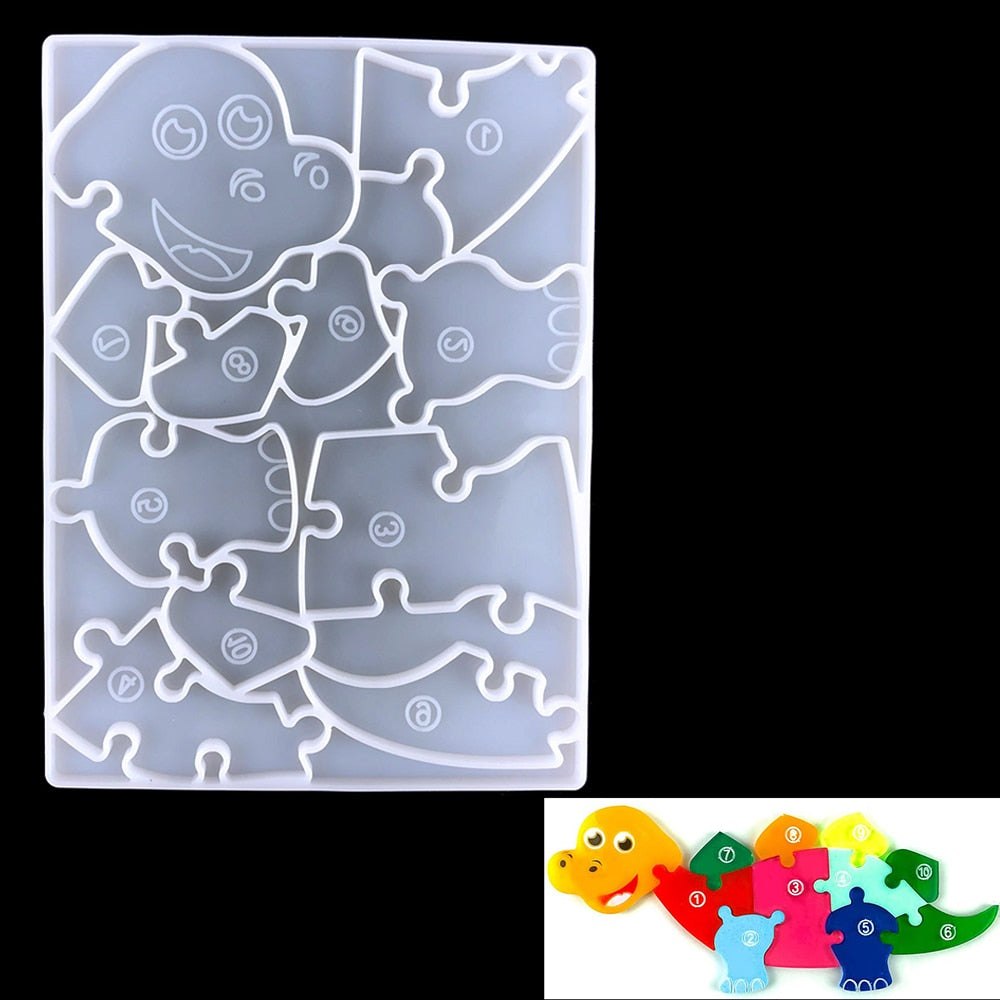 Animal Jigsaw Puzzle Resin Silicone Moulds Resin Moulds