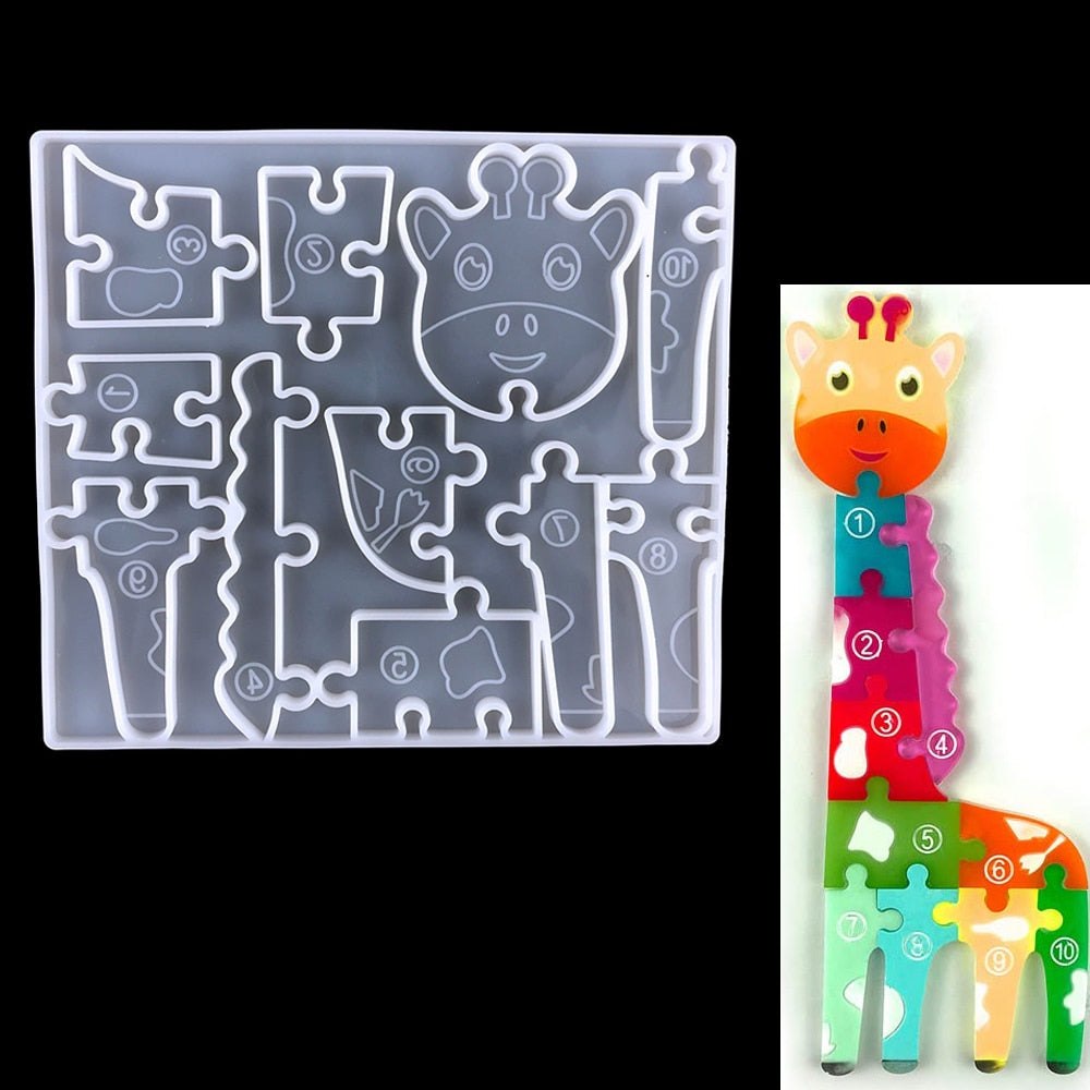 Animal Jigsaw Puzzle Resin Silicone Moulds Resin Moulds