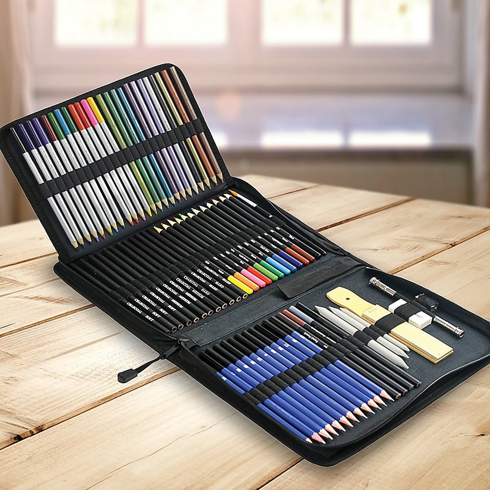 Art Sketch Pencils Oil Drawing Colouring Graphite Charcoal Pencil Set 72pcs/set & Painting Kits