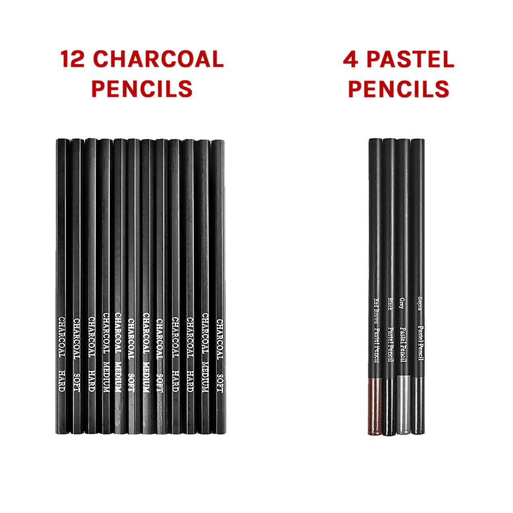 Art Sketch Pencils Oil Drawing Colouring Graphite Charcoal Pencil Set 72pcs/set & Painting Kits