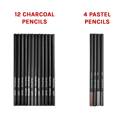 Art Sketch Pencils Oil Drawing Colouring Graphite Charcoal Pencil Set 72pcs/set & Painting Kits