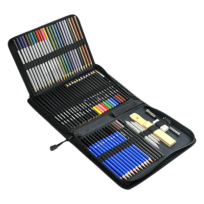 Art Sketch Pencils Oil Drawing Colouring Graphite Charcoal Pencil Set 72pcs/set & Painting Kits