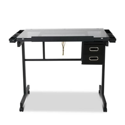 Artiss Adjustable Drawing Desk - Black and Grey Furniture > Office