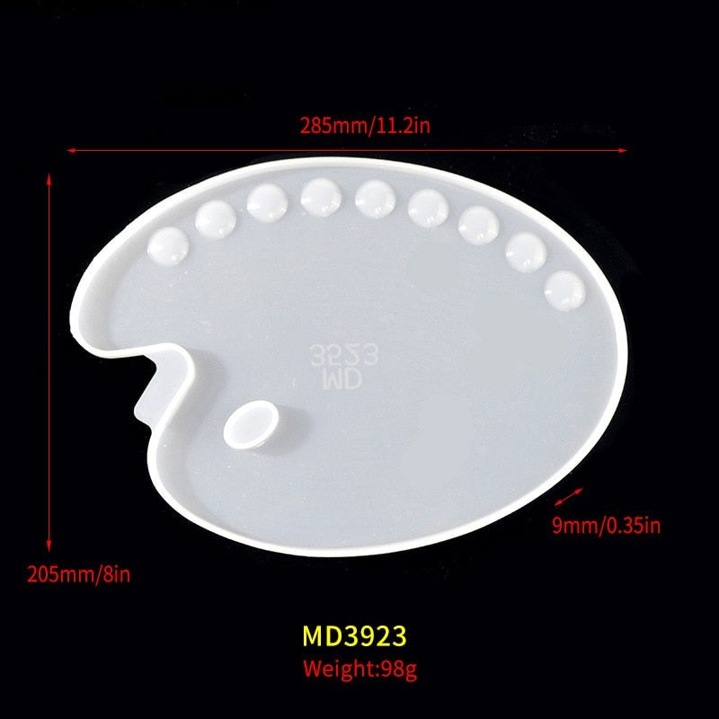 Artist Painting Palette Tray Silicone Mould – Craft Outlet Australia