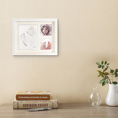 Baby Hand & Foot Print Clay Cast Kit Photo Picture Frame Keepsake Kit