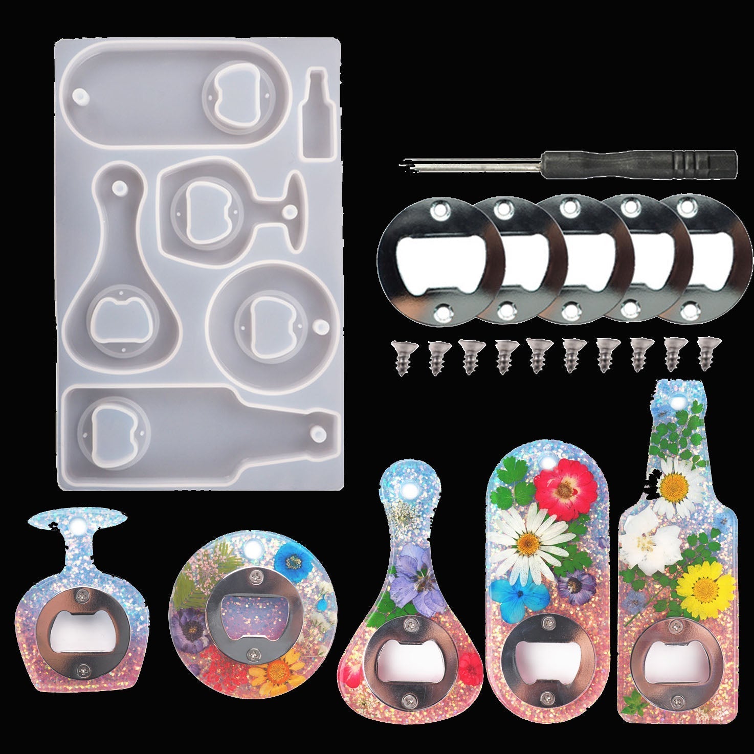 Beer Bottle Opener Resin Silicone Mould Kit 