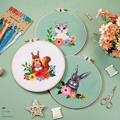 Beginners DIY Embroidery Kit - Bunny Rabbit Embroidery