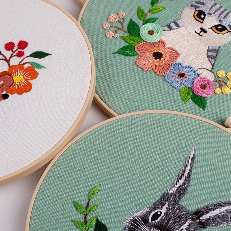 Beginners DIY Embroidery Kit - Squirrel Embroidery