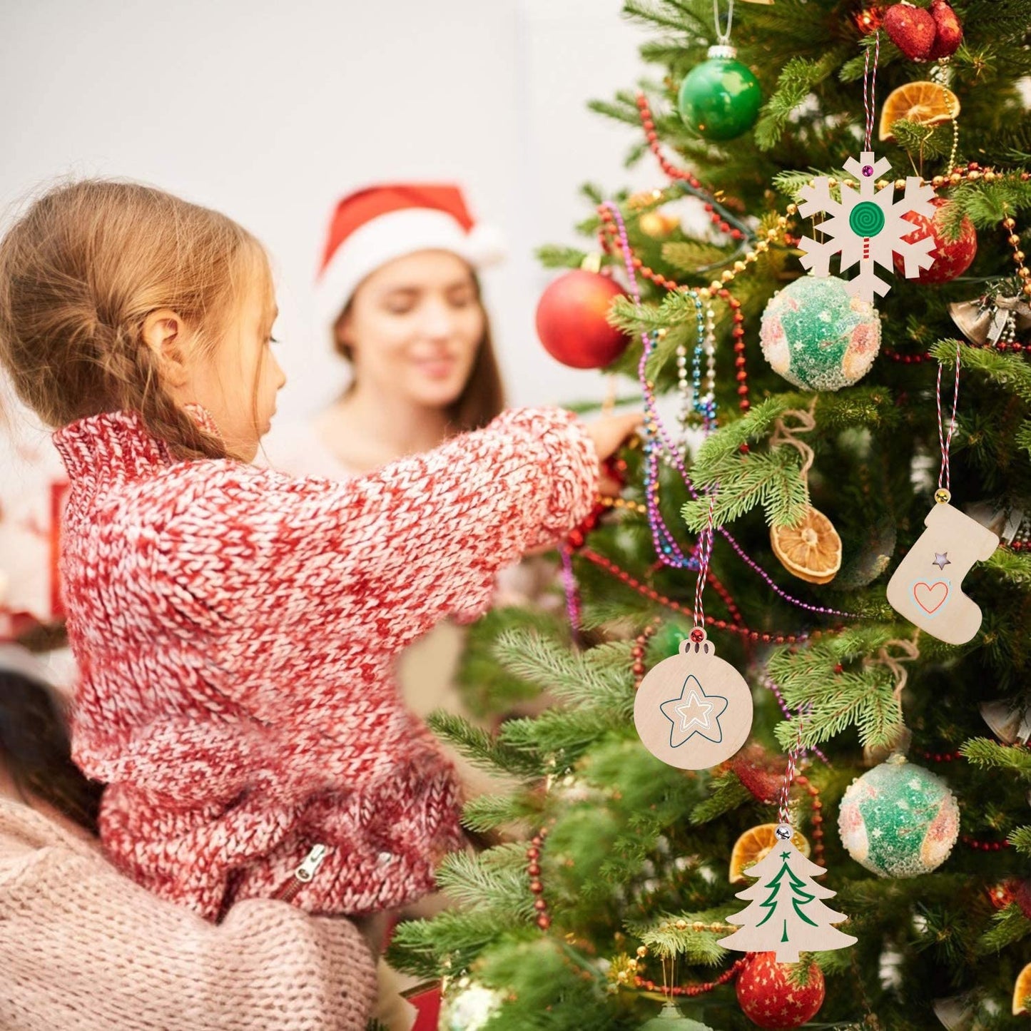 Blank Christmas Tree Hanging Ornaments x 10PCS Blanks