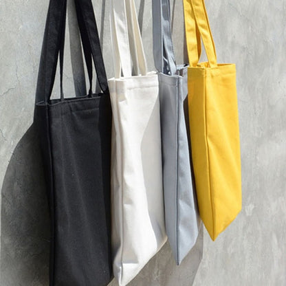 Blank Coloured Cotton Canvas Tote Shoulder Shopping Bags Blanks