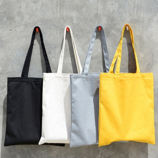 Blank Coloured Cotton Canvas Tote Shoulder Shopping Bags Blanks