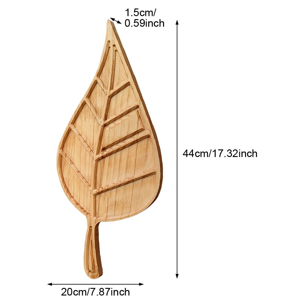 Blank Wooden Tray Board - Large Segmented Leaf Blanks