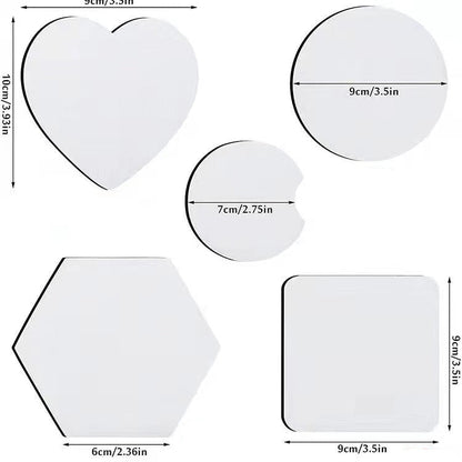 Bulk Dye Sublimation Coaster Blanks - 20pc Blanks