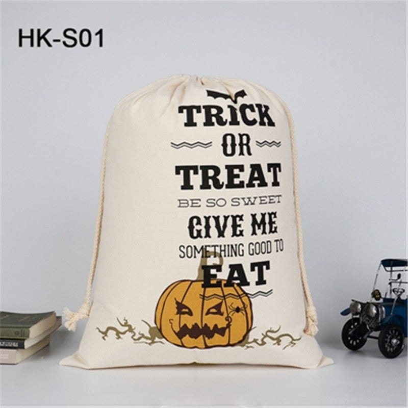 Bulk Halloween Trick Or Treat Canvas Candy Sacks Blanks