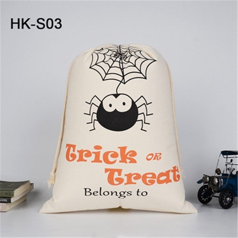 Bulk Halloween Trick Or Treat Canvas Candy Sacks Blanks