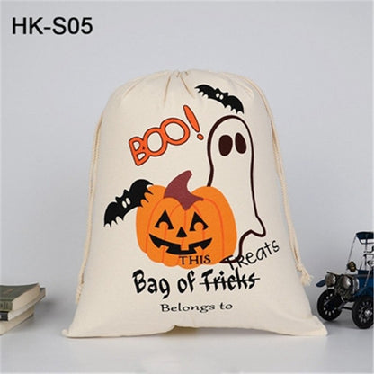 Bulk Halloween Trick Or Treat Canvas Candy Sacks Blanks