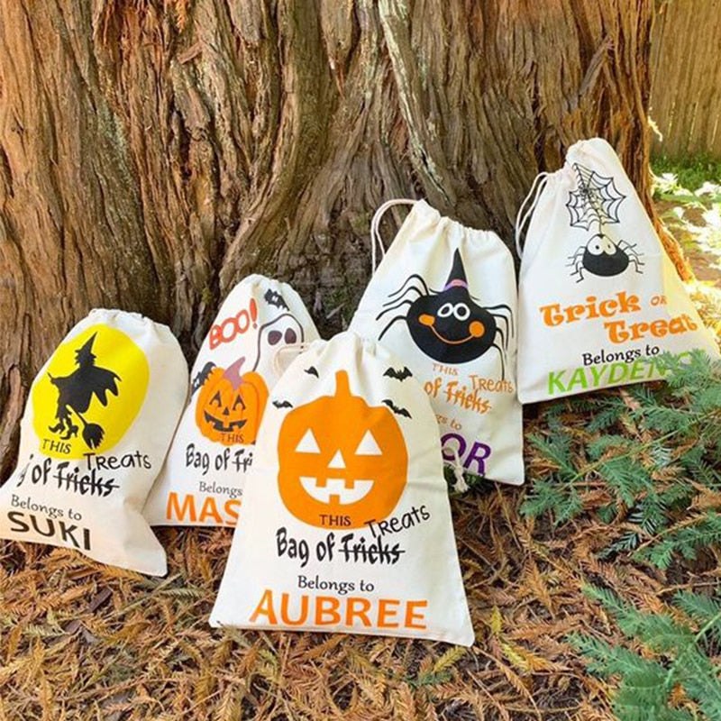 Bulk Halloween Trick Or Treat Canvas Candy Sacks Blanks