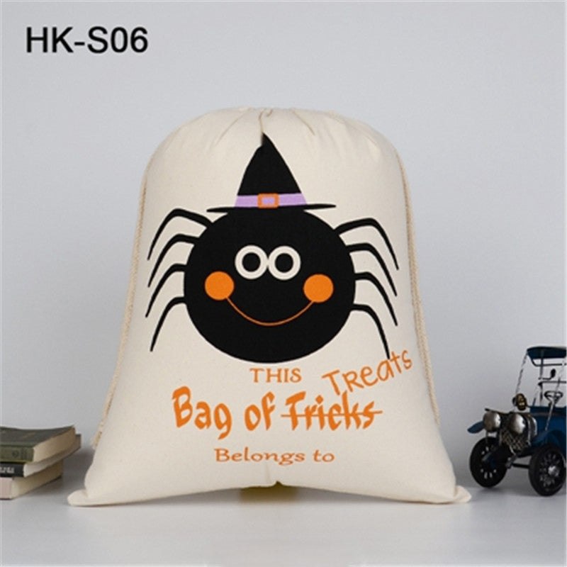 Bulk Halloween Trick Or Treat Canvas Candy Sacks Blanks