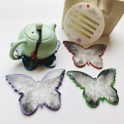 Butterfly Coaster and Stand Silicone Moulds Set Resin Mould