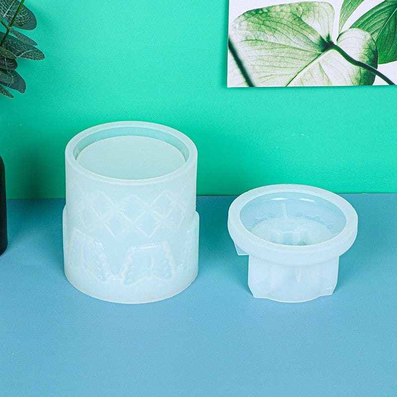 Butterfly Lid Resin Storage Jar Trinket Box Silicone Mould Resin Mould