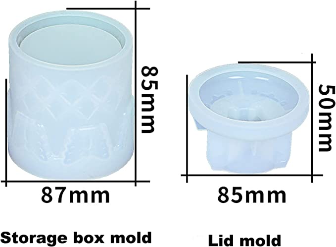 Butterfly Lid Resin Storage Jar Trinket Box Silicone Mould Resin Mould