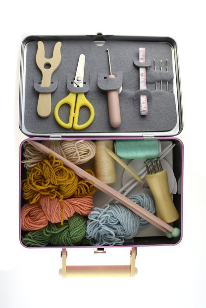 Calm & Breezy Knitting Kit In Tin Case Craft Kit Art Kit