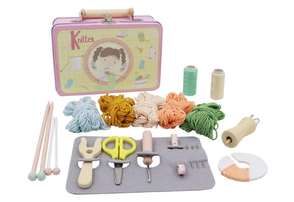 Calm & Breezy Knitting Kit In Tin Case Craft Kit Art Kit