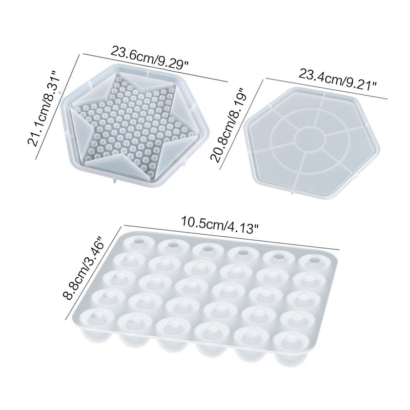 Chinese Checkers Epoxy Resin Silicone Mould Set 