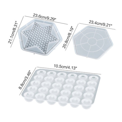 Chinese Checkers Epoxy Resin Silicone Mould Set 