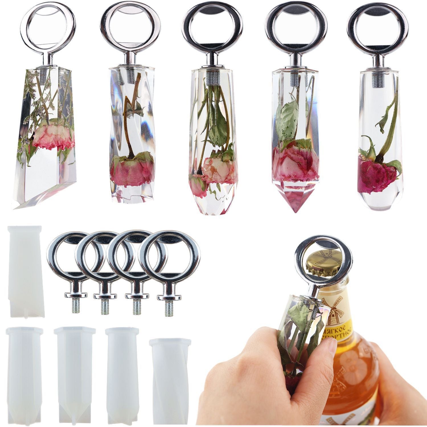 Crystal Bottle Opener Resin Silicone Mould Set 