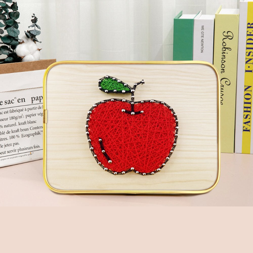 DIY 3D String Art Kit - Apple Art Kit