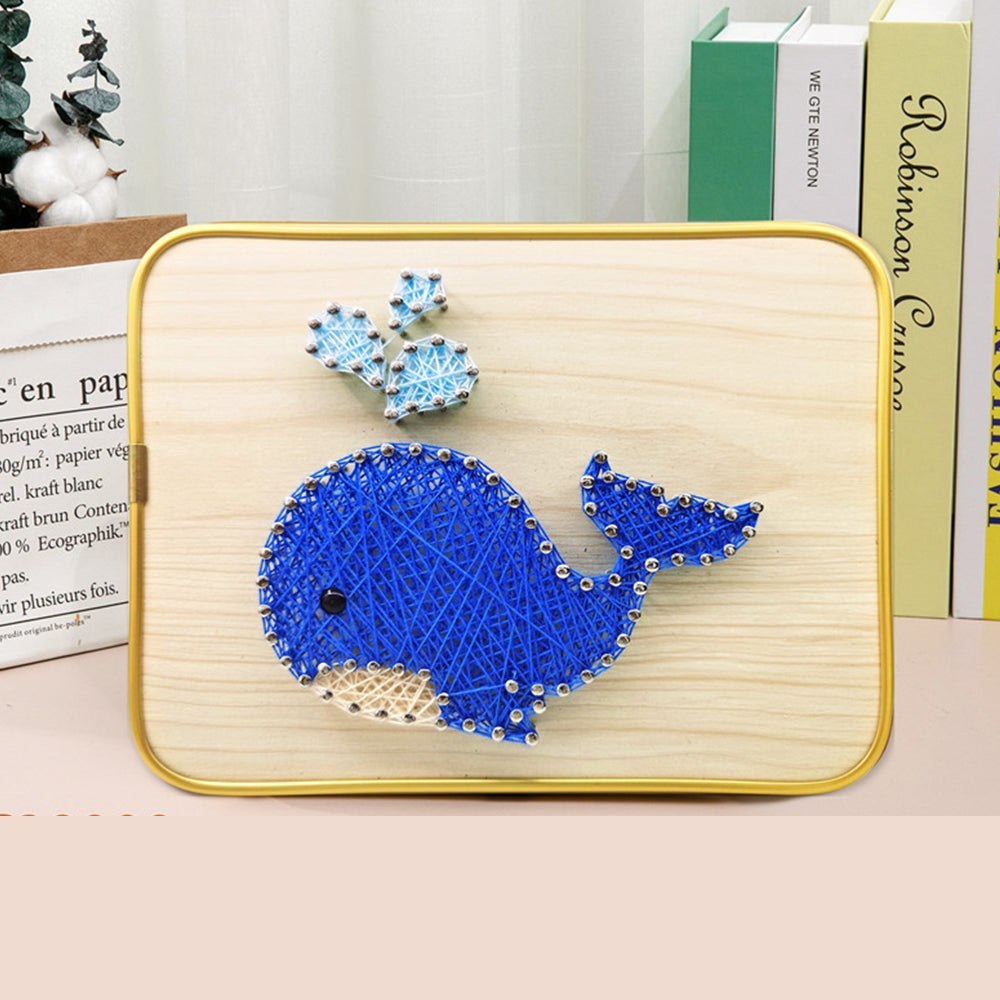 DIY 3D String Art Kit - Blue Whale Art Kit